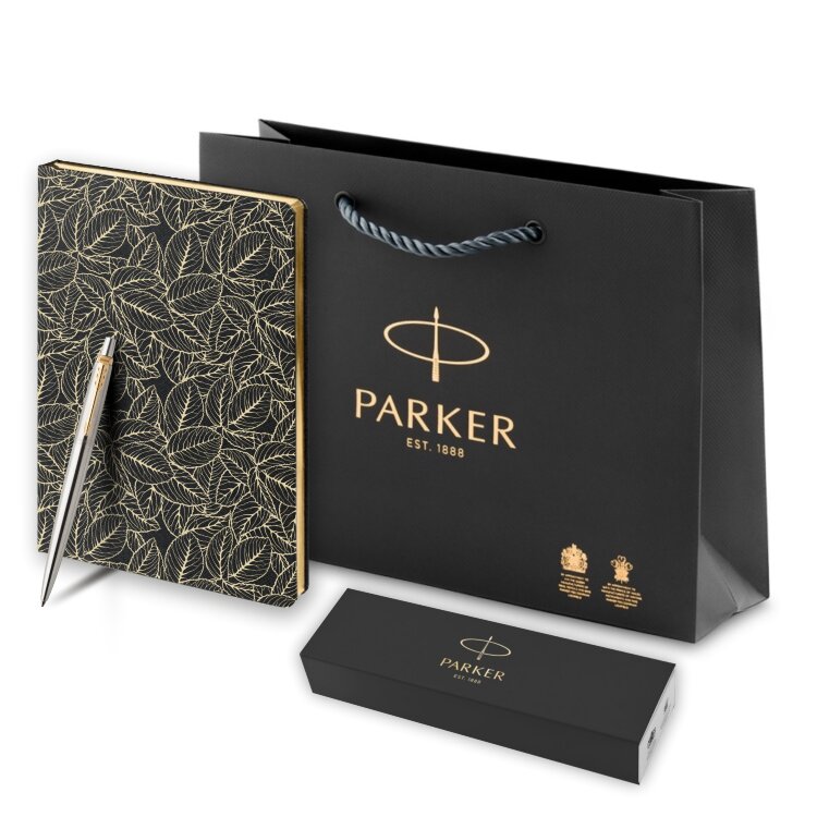 Подарочный набор Parker: Шариковая Ручка Parker Jotter Essential, St Steel GT и Ежедневник P1951110_5303182 - фото