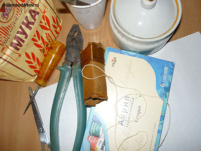 Поделка из соленого теста «Записочный кот»: Готовим материалы