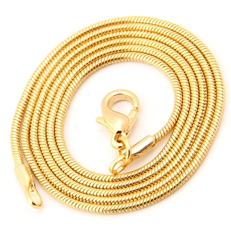 Золотая цепочка женская на шею плетение шнурок