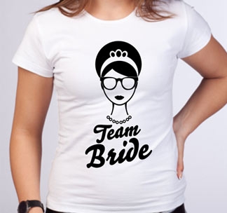 Футболка для подружки невесты Team Bride в стиле тиффани - фото