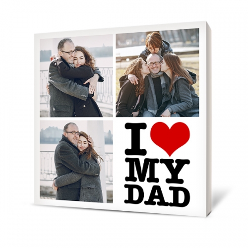 Холст с Вашим фото «I love my dad» - фото