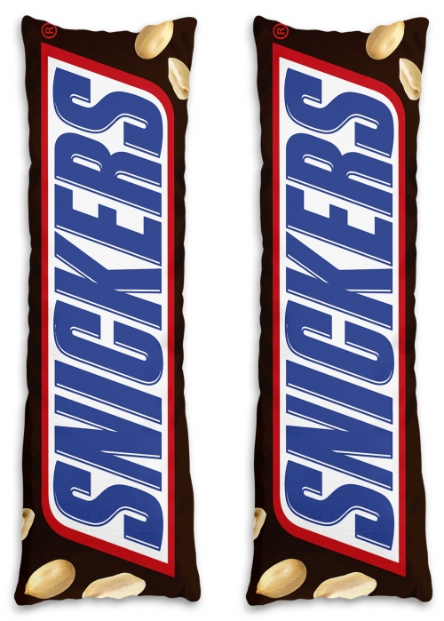 Подушка дакимакура «Snickers шоколад» - фото