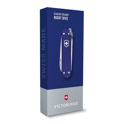 Нож-брелок Victorinox Classic SD Alox Colors, 58 мм, 5 функций, Night Dive KSZ-0.6221.222G - фото