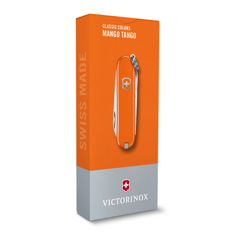 Нож-брелок Victorinox Classic SD Colors, 58 мм, 7 функций, Mango Tango KSZ-0.6223.83G - фото