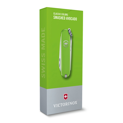 Нож-брелок Victorinox Classic SD Colors, 58 мм, 7 функций, Smashed Avocado KSZ-0.6223.43G - фото