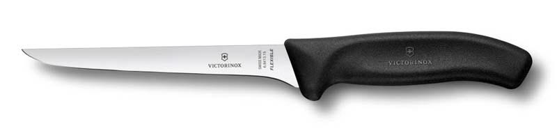 Нож обвалочный Victorinox SwissClassic, гибкое лезвие 15 см, чёрный KSL-6.8413.15 - фото