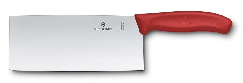 Нож сантоку VICTORINOX SwissClassic, прямое лезвие 18 см, красный, в подарочной коробке KSL-6.8561.18G - фото