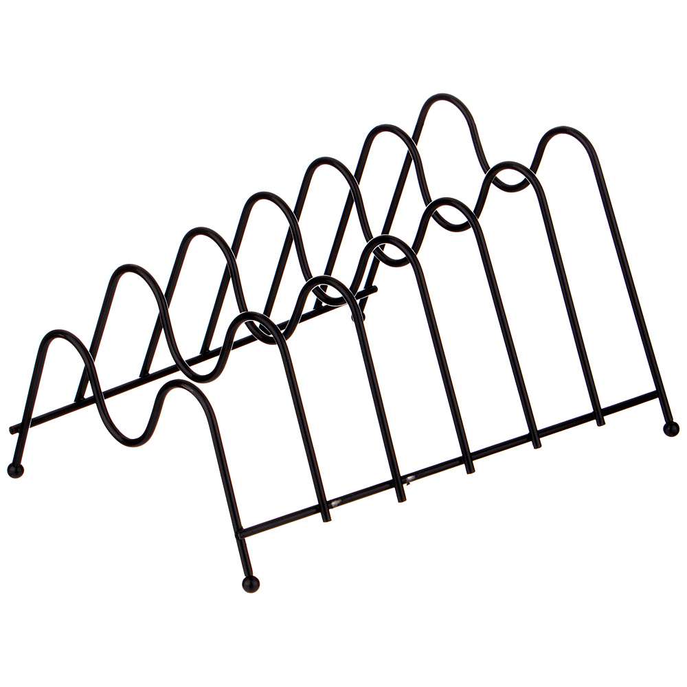 Подставка для тарелок на 6 шт. 28*23 см. высота =16 см. Цвет - черный. Без упаковки KSG-244-120 - фото