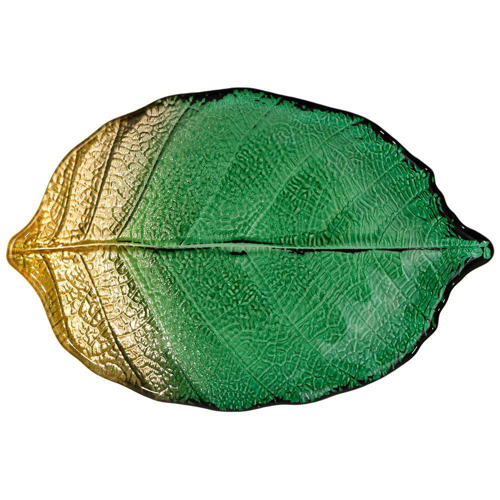 Блюдо leaf emerald 21см KSG-339-348 - фото