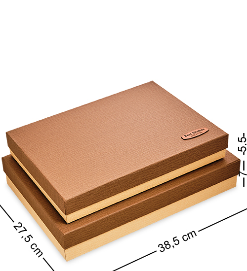Набор коробок из 2шт Прямоугольник цв.беж./корич. WF-04-D 113-302296 - фото
