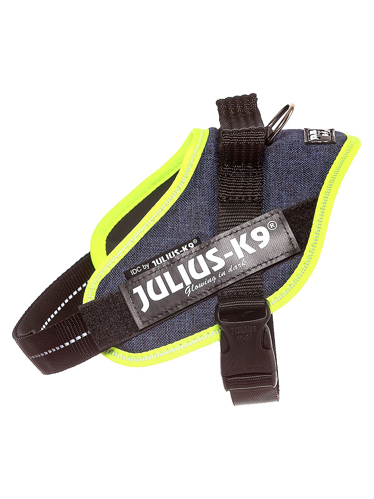 Шлейка для собак IDC®-Powerharness XS/Mini-Mini (40-53см/ 4-7кг), джинса-зеленый неон JULIUS-K9 VLT-671532 - фото