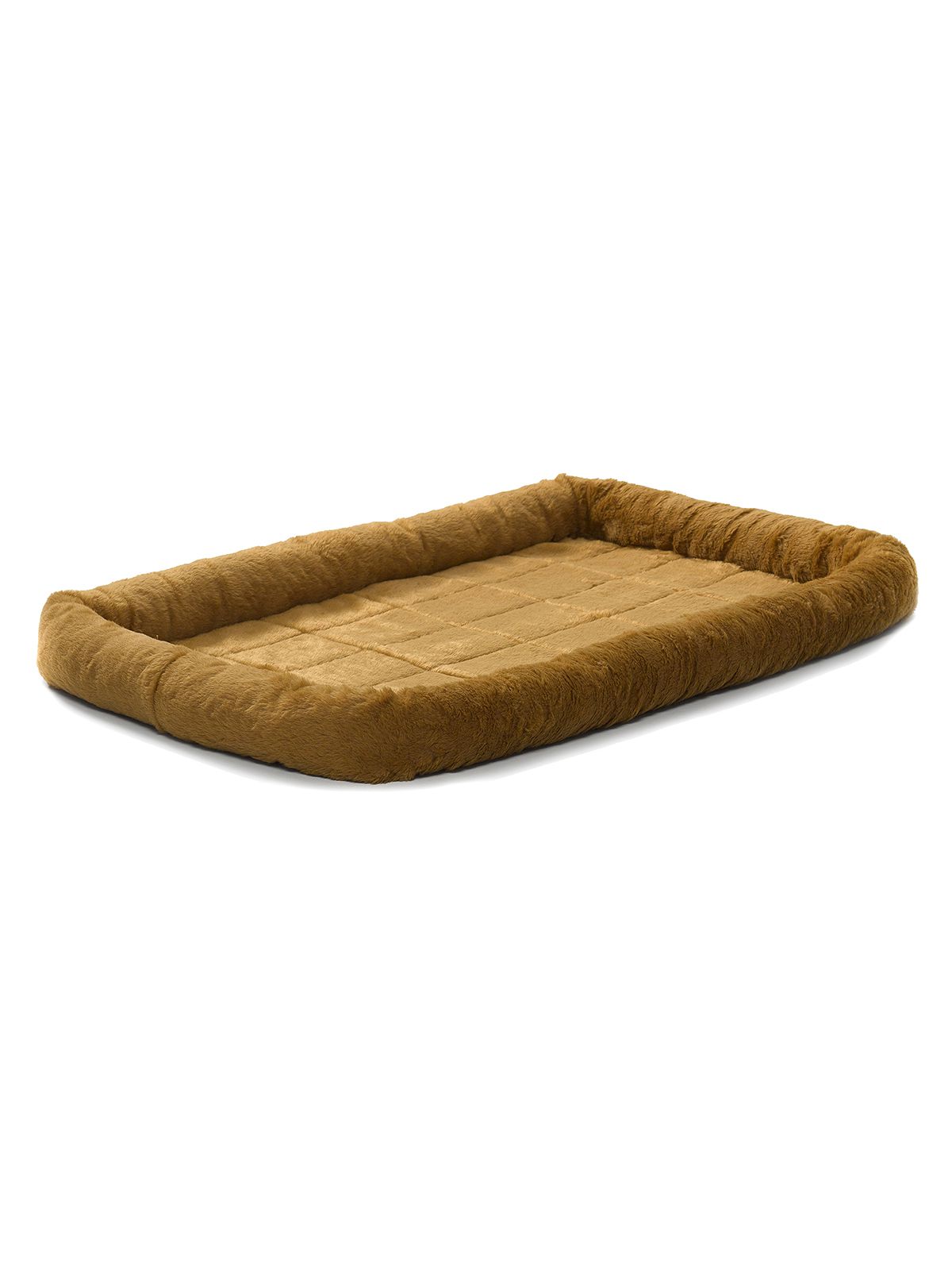 Лежанка MidWest Pet Bed для собак и кошек меховая 61х46 см, коричневая VLT-40224-CN - фото