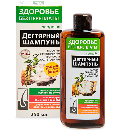 Шампунь Дегтярный против выпадения волос и облысения 250мл GL-21/02 ЗП 113-851021 - фото