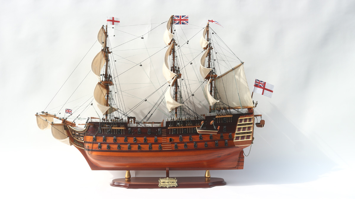 Модель парусника HMS Victory, Англия, 90х20х78 см KSVA-TS-0001-W-80 - фото