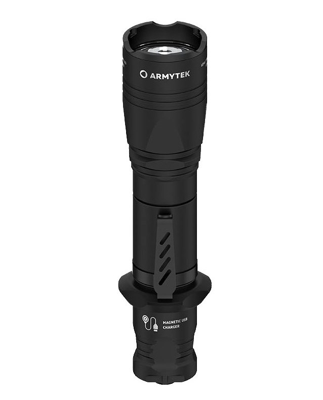 Фонарь светодиодный Armytek Dobermann Pro Magnet USB, 1400 лм, теплый свет, аккумулятор KSZ-F07501W - фото