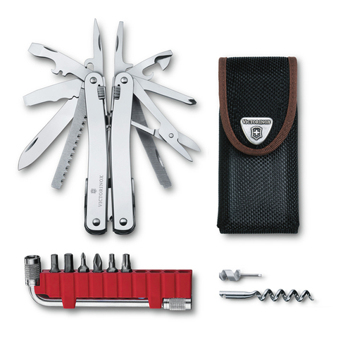 Мультитул Victorinox SwissTool Spirit X Plus, 105 мм, 35 функций, нейлоновый чехол KSZ-3.0235.N - фото