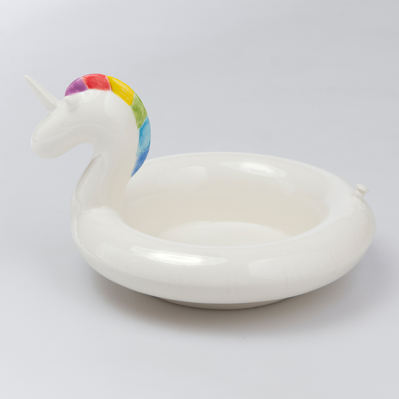 Миска сервировочная керамическая Floatie Unicorn - фото