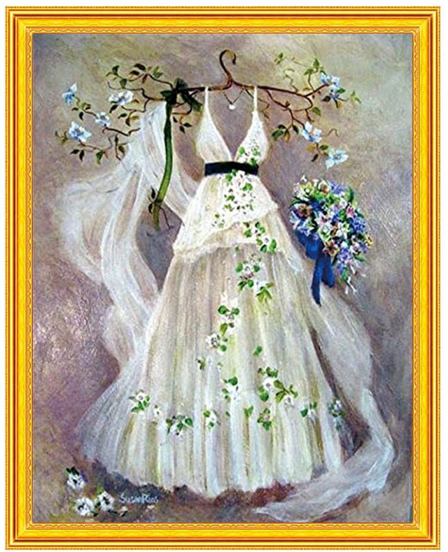 Свадебные платья с росписью