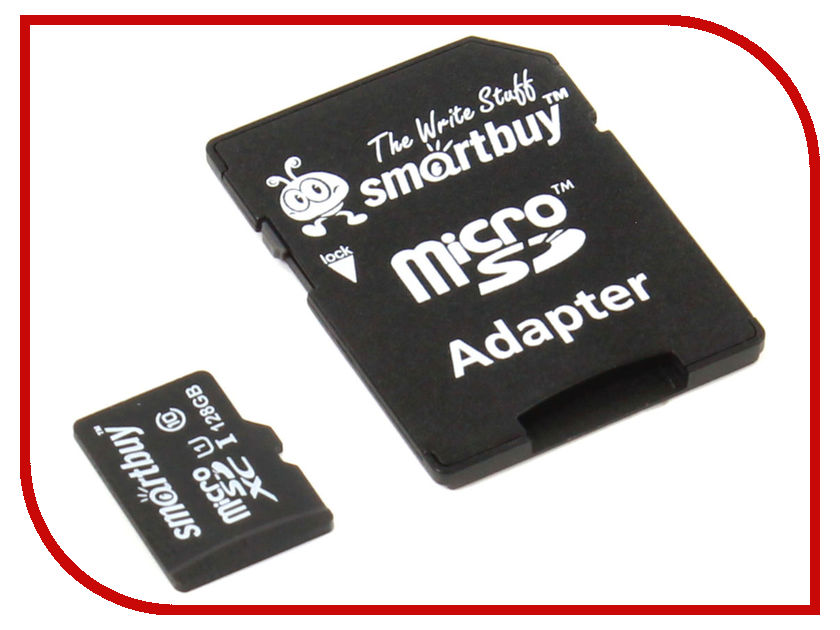 Micro sdxc карта памяти smartbuy 128gb class 10 uhs 1 с адаптером sd