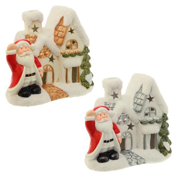 Santa l. Фигурка декоративная "Санта", l17 w13,5 h18,5 см. Снежный шар Ремеко Санта 15.5 х 15.5 х 14.5 см.